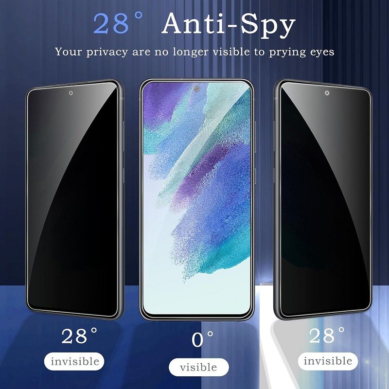 [2-Pack] Privacy Screen Protector for Samsung galaxy S24 Anti-Spy Tempered Glass Film 9H Hardness, Upgrade Edge Protection, Easy Installation, Bubble Free