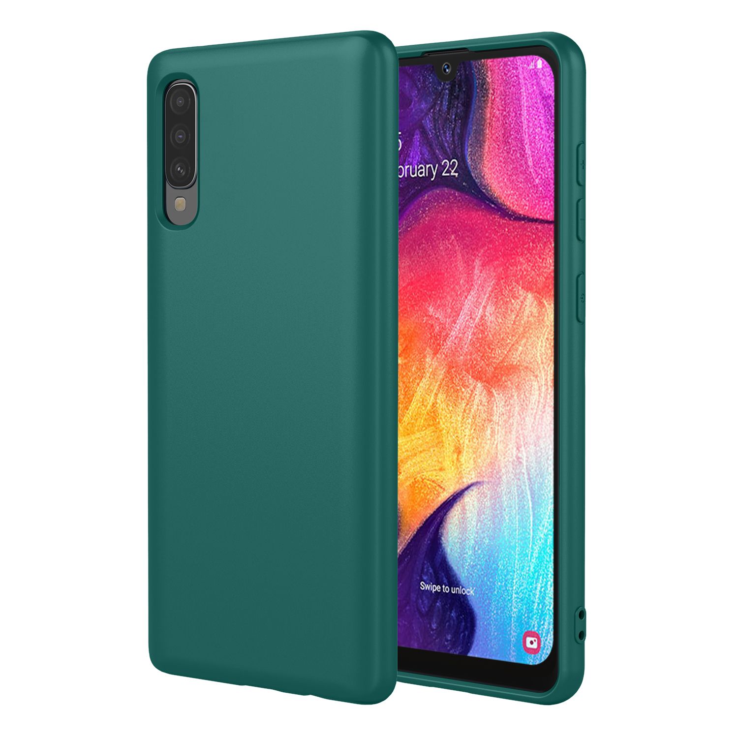 Phone Case for Samsung Galaxy A50/A50s/A30s, With Microfiber Lining Soft Micro Fiber TPU Soft Flex Silicone Case