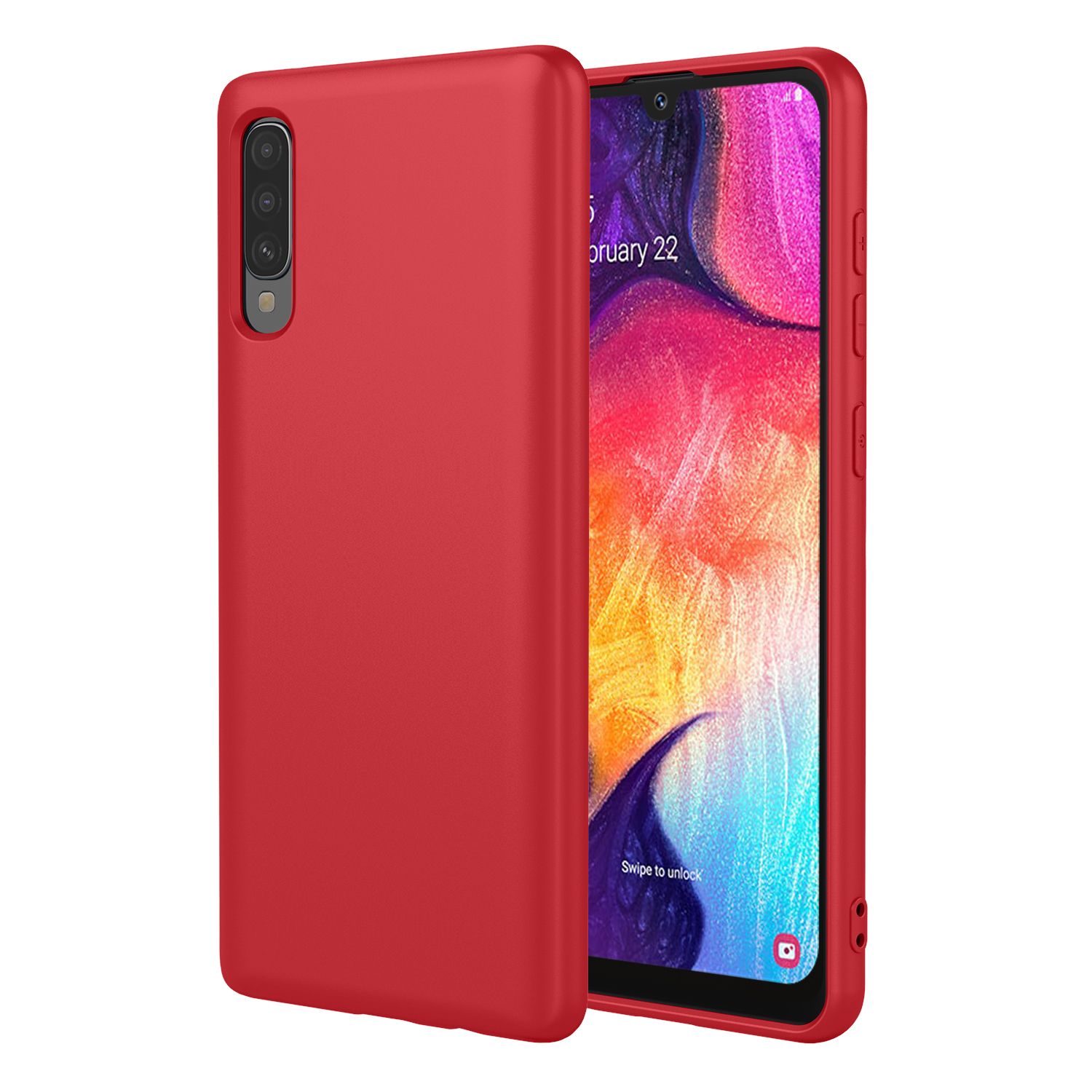 Phone Case for Samsung Galaxy A50/A50s/A30s, With Microfiber Lining Soft Micro Fiber TPU Soft Flex Silicone Case