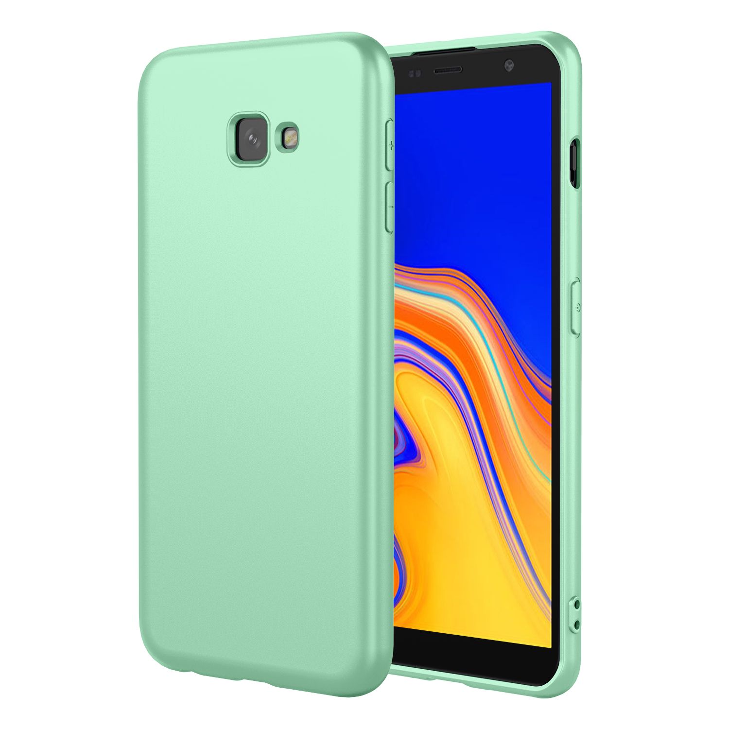 Phone Case for Samsung Galaxy J4+/Plus, With Microfiber Lining Soft Micro Fiber TPU Soft Flex Silicone Case