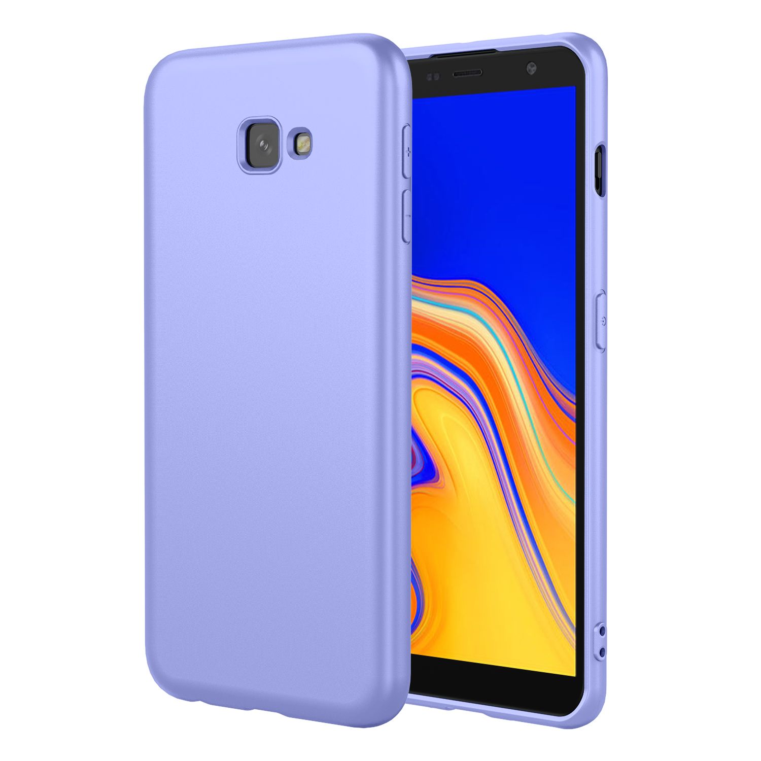 Phone Case for Samsung Galaxy J4+/Plus, With Microfiber Lining Soft Micro Fiber TPU Soft Flex Silicone Case