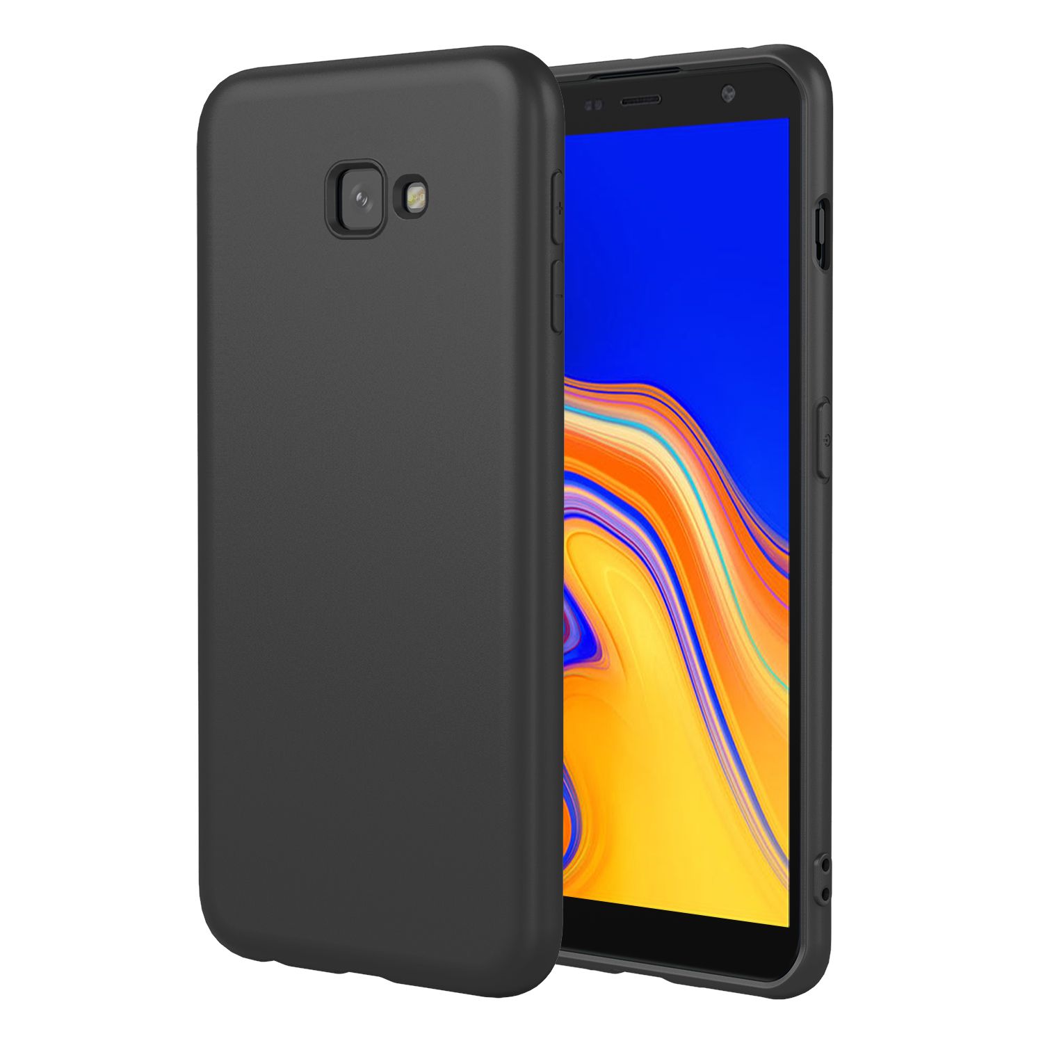 Phone Case for Samsung Galaxy J4+/Plus, With Microfiber Lining Soft Micro Fiber TPU Soft Flex Silicone Case