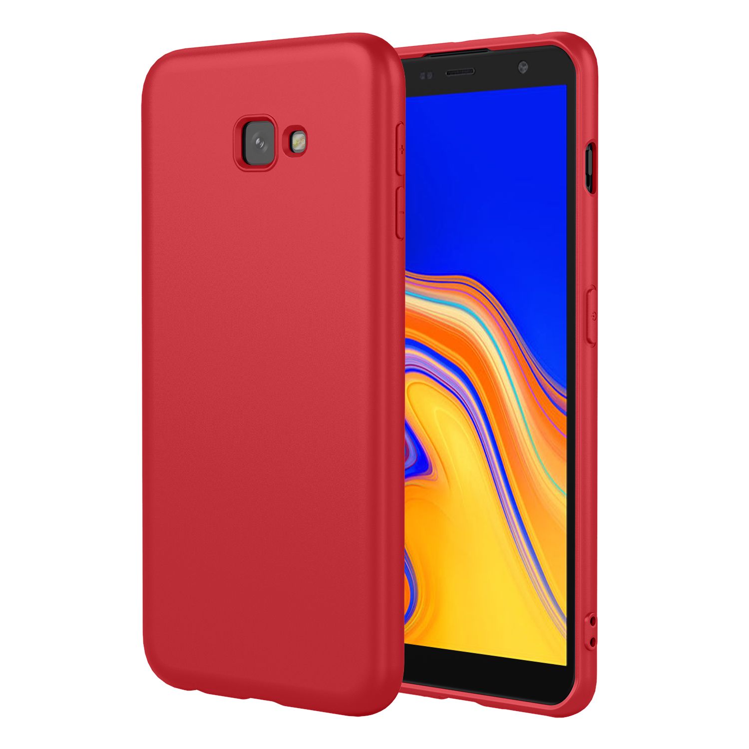 Phone Case for Samsung Galaxy J4+/Plus, With Microfiber Lining Soft Micro Fiber TPU Soft Flex Silicone Case