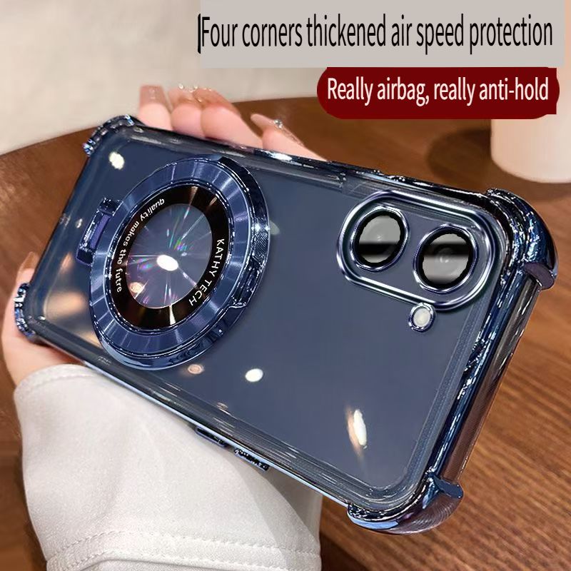 Transparent Soft Case Cover for OnePlus Nord CE5 (With Lens Film Phone Case) Magnetic Bracket Anti Drop Soft Phone Case for OnePlus Nord CE5