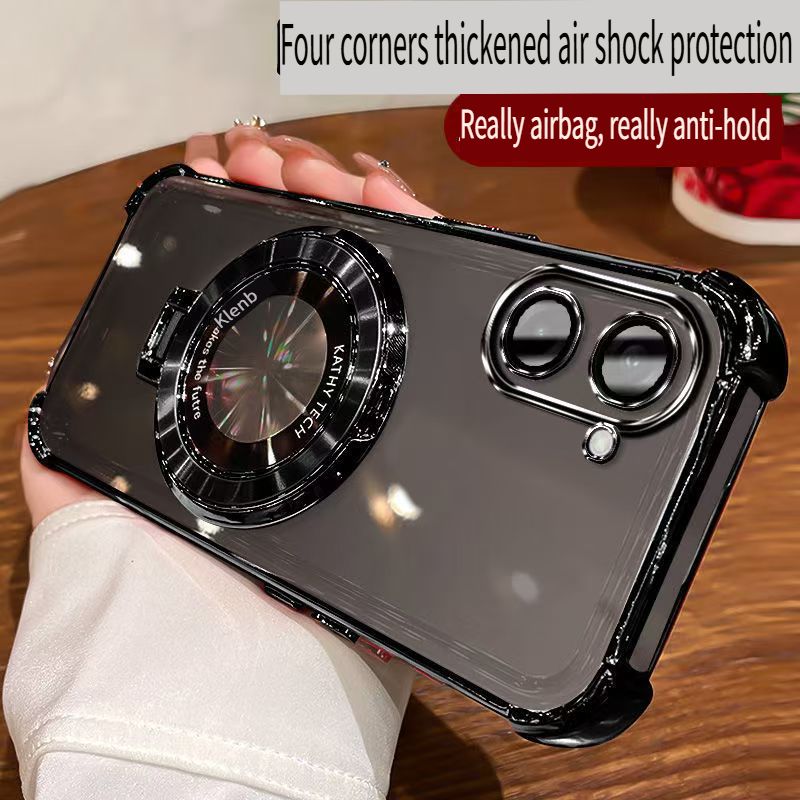 Transparent Soft Case Cover for OnePlus Nord CE5 (With Lens Film Phone Case) Magnetic Bracket Anti Drop Soft Phone Case for OnePlus Nord CE5