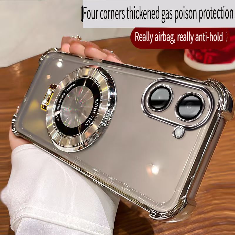 Transparent Soft Case Cover for OnePlus Nord CE5 (With Lens Film Phone Case) Magnetic Bracket Anti Drop Soft Phone Case for OnePlus Nord CE5