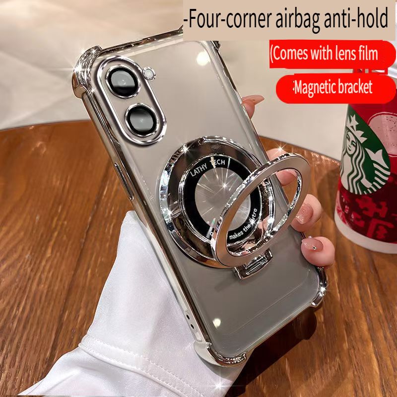 Transparent Soft Case Cover for OnePlus Nord CE5 (With Lens Film Phone Case) Magnetic Bracket Anti Drop Soft Phone Case for OnePlus Nord CE5