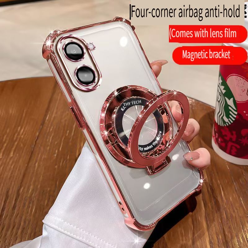 Transparent Soft Case Cover for OnePlus Nord CE5 (With Lens Film Phone Case) Magnetic Bracket Anti Drop Soft Phone Case for OnePlus Nord CE5