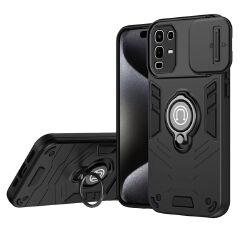Luxury Slide Camera Lens Cover for Infinix Note 50 PRO 4G/Note 50 4G Vehicle-Mounted Magnetic Kickstand Case