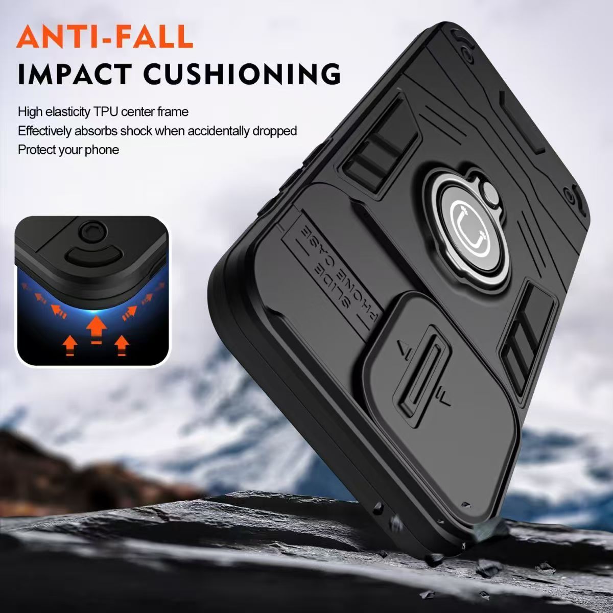 Luxury Slide Camera Lens Cover for Infinix Note 50 PRO 4G/Note 50 4G Vehicle-Mounted Magnetic Kickstand Case