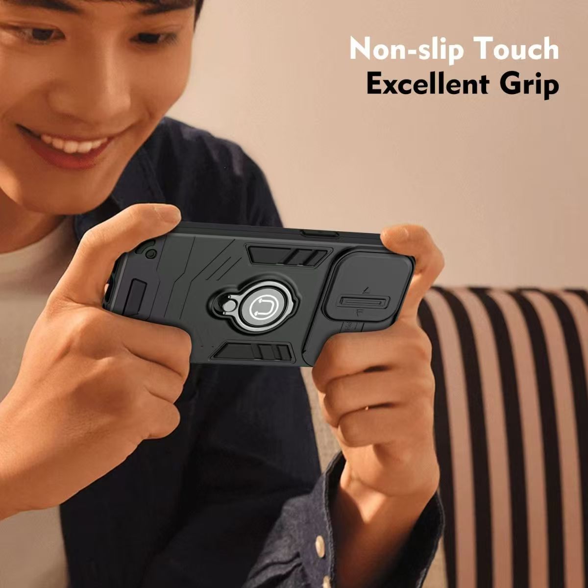 Luxury Slide Camera Lens Cover for Infinix Note 50 PRO 4G/Note 50 4G Vehicle-Mounted Magnetic Kickstand Case