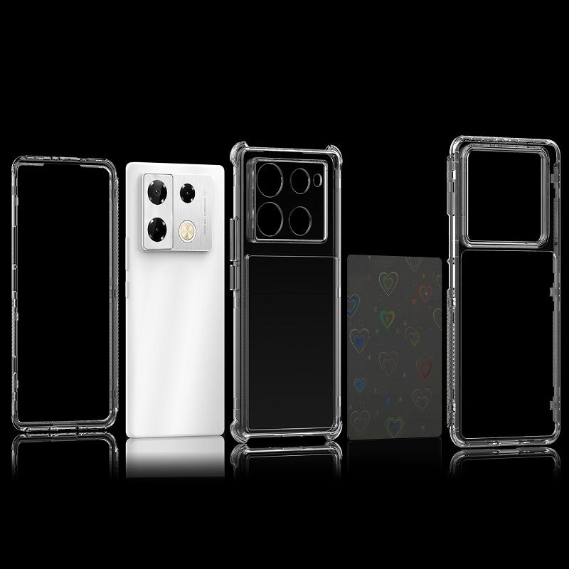 Phone Case for Infinix Note 40 Pro 40 Pro+ Plus Acrylic 2-in-1 Cover +Laser Engraving Paper Fashion Shock-proof Protection Cover