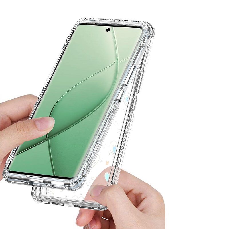 Phone Case for Tecno Spark 20 Pro+/Plus Acrylic 2-in-1 Cover +Laser Engraving Paper Fashion Shock-proof Protection Cover