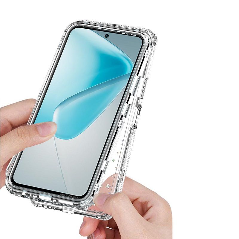 Phone Case for Infinix Hot 50 Pro+/Plus X6880 Acrylic 2-in-1 Cover +Laser Engraving Paper Fashion Shock-proof Protection Cover