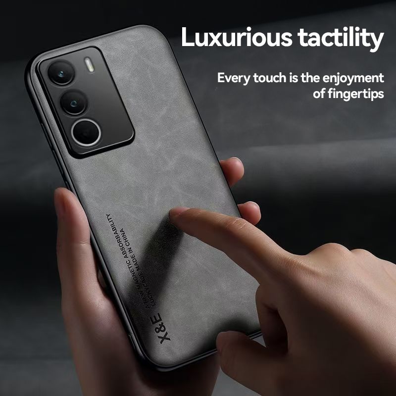 Luxury Business Lens Protection Case for OPPO Realme C71 Magnetic Sheepskin Leather All-inclusive Back Cover for Realme C71