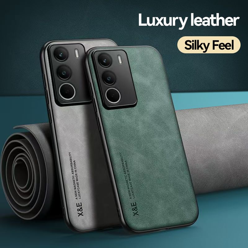 Luxury Business Lens Protection Case for OPPO Realme C71 Magnetic Sheepskin Leather All-inclusive Back Cover for Realme C71