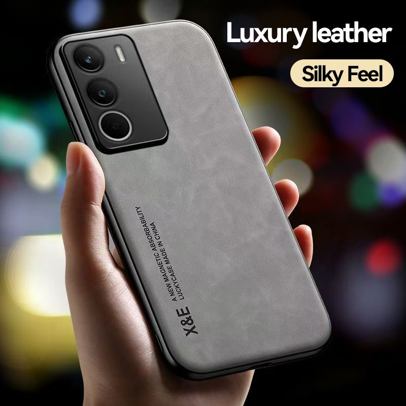 Luxury Business Lens Protection Case for OPPO Realme C71 Magnetic Sheepskin Leather All-inclusive Back Cover for Realme C71