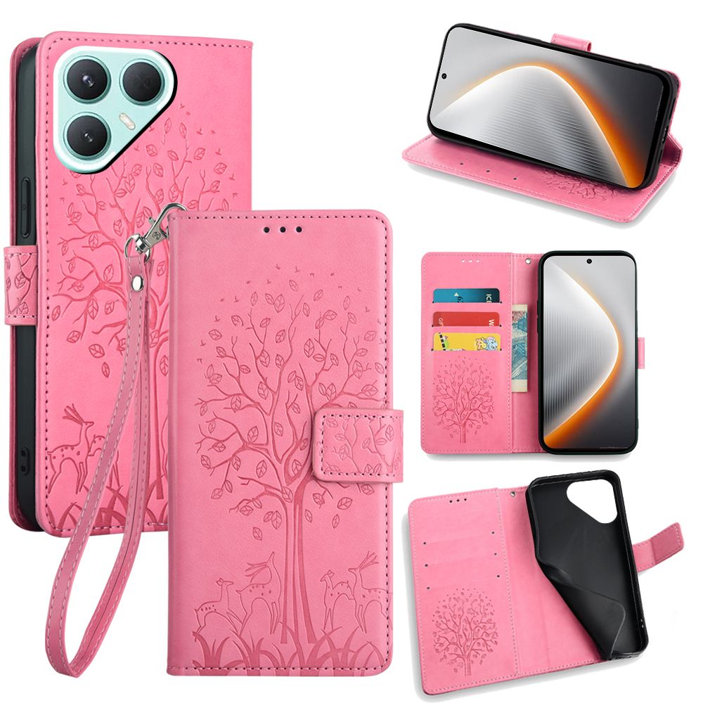 Wallet Leather Flip Cover for Tecno Pova 7 Pro 5G Case Card Slots Magnetic Closure Shockproof Cover