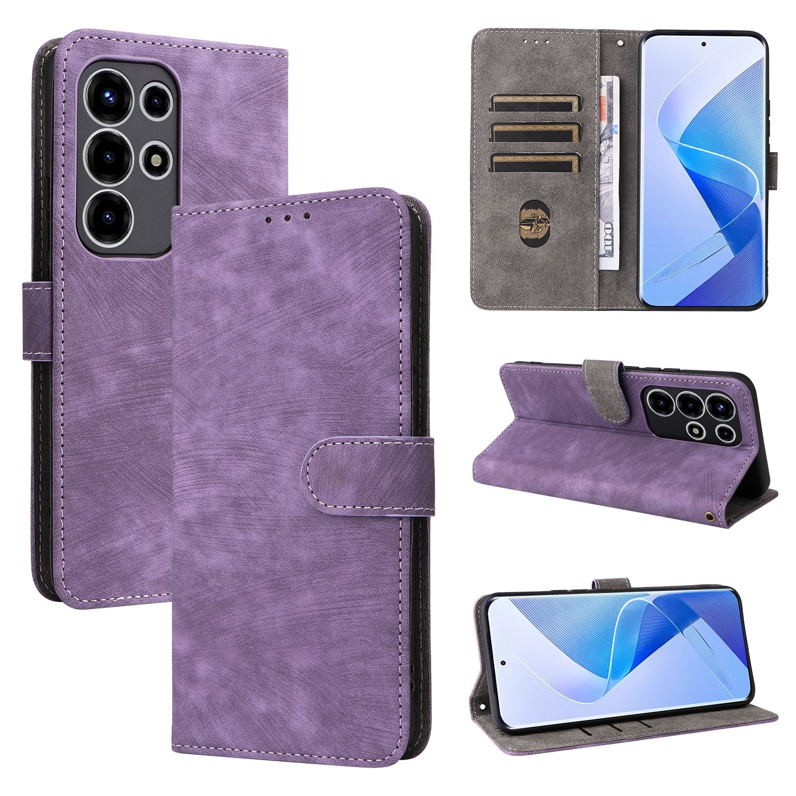 Flip Cover for itel Super 26 Ultra / Itel S26 Ultra / Itel Super 26Ultra PU Leather Phone Case Full-Body Protection Shockproof [RFID Blocking] Wallet Cover