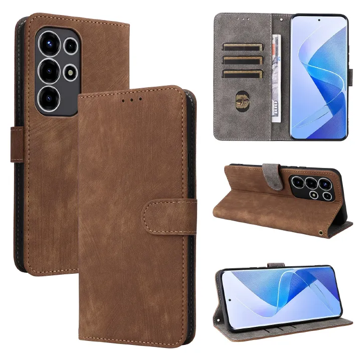 Flip Cover for itel Super 26 Ultra / Itel S26 Ultra / Itel Super 26Ultra PU Leather Phone Case Full-Body Protection Shockproof [RFID Blocking] Wallet Cover