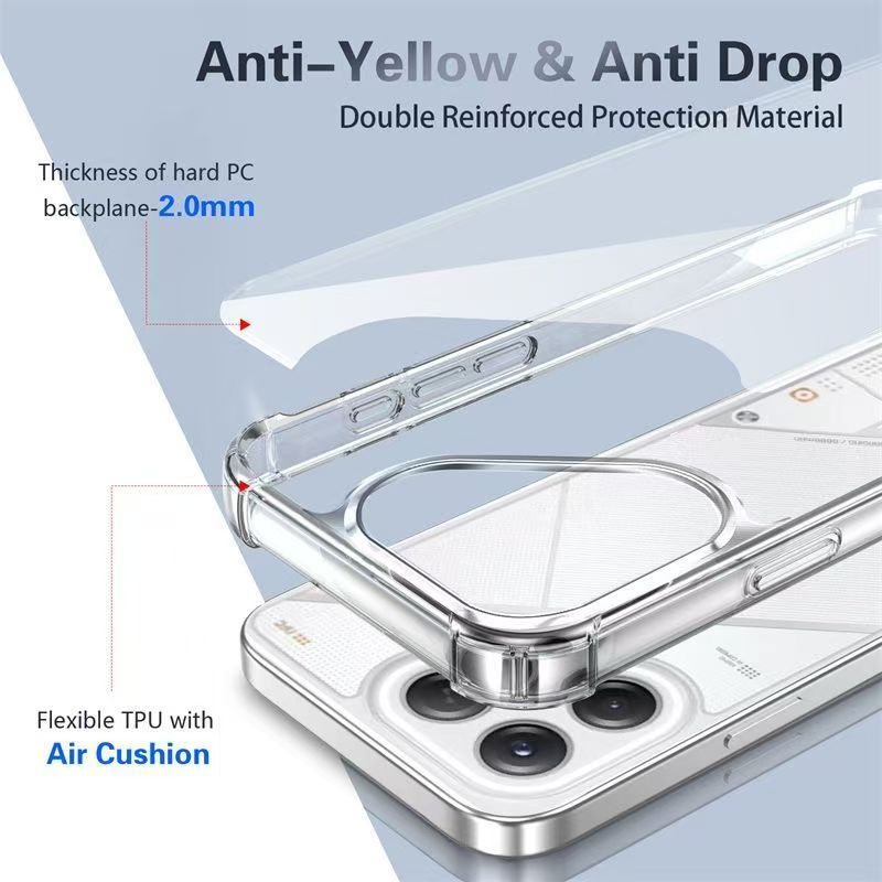 Transparent Soft Case Cover for Tecno Pova 7 4G LJ6, Anti Drop Soft Phone Case