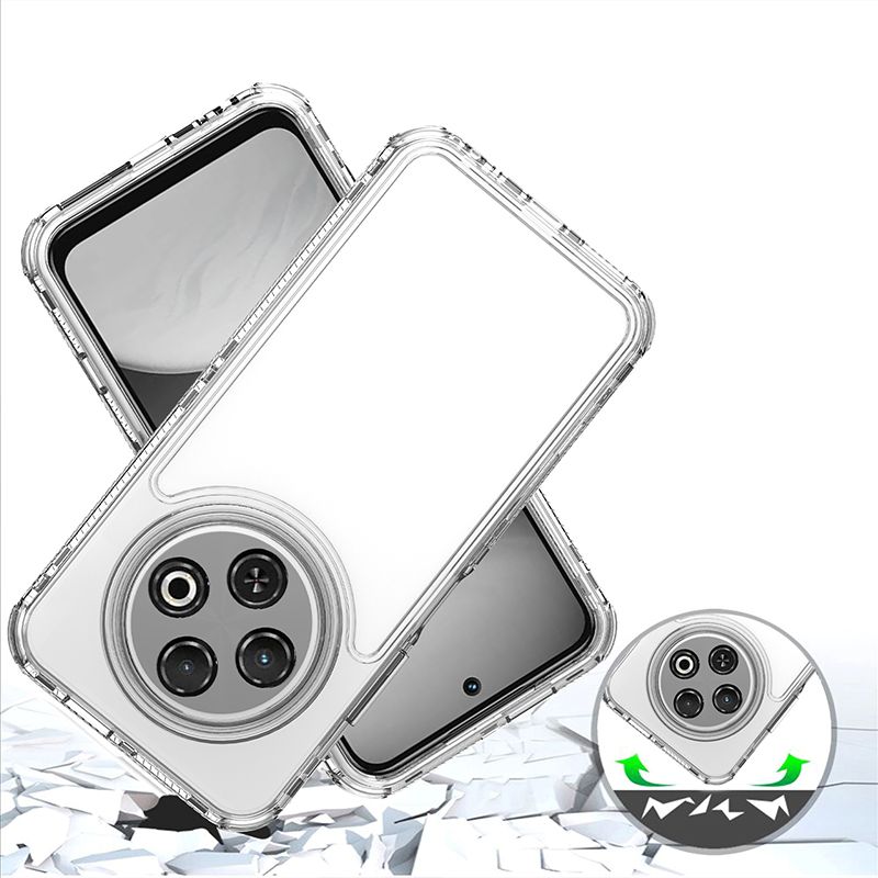 Cover for Tecno Spark 30C Transparent 3 in 1 Soft Hard Combination Phone Case