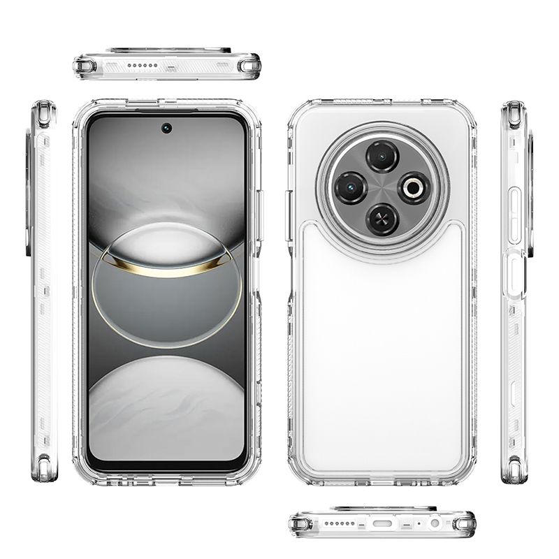 Cover for Tecno Spark 30C Transparent 3 in 1 Soft Hard Combination Phone Case