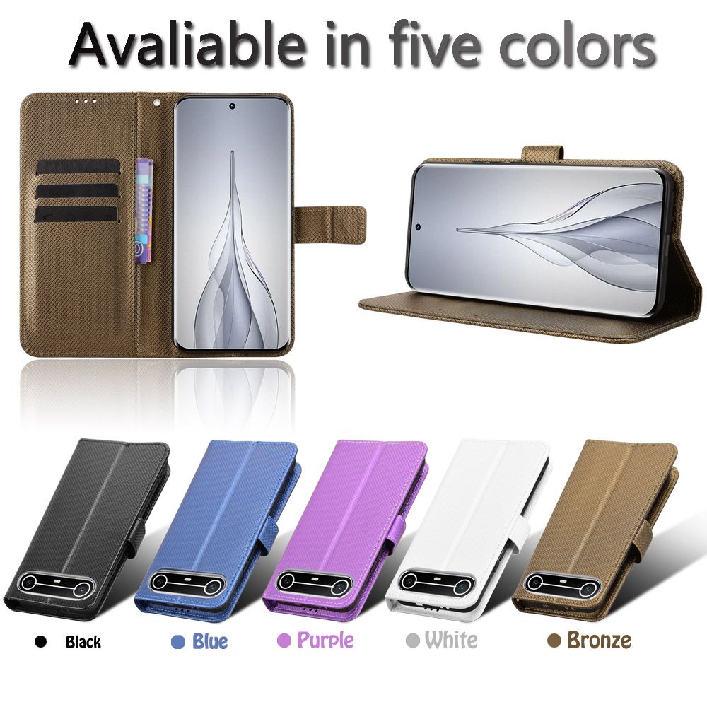 PU Leather Folio Flip Cover for Tecno Spark Slim,6.78'' Wallet Case with [RFID Blocking] Card Holster Kickstand