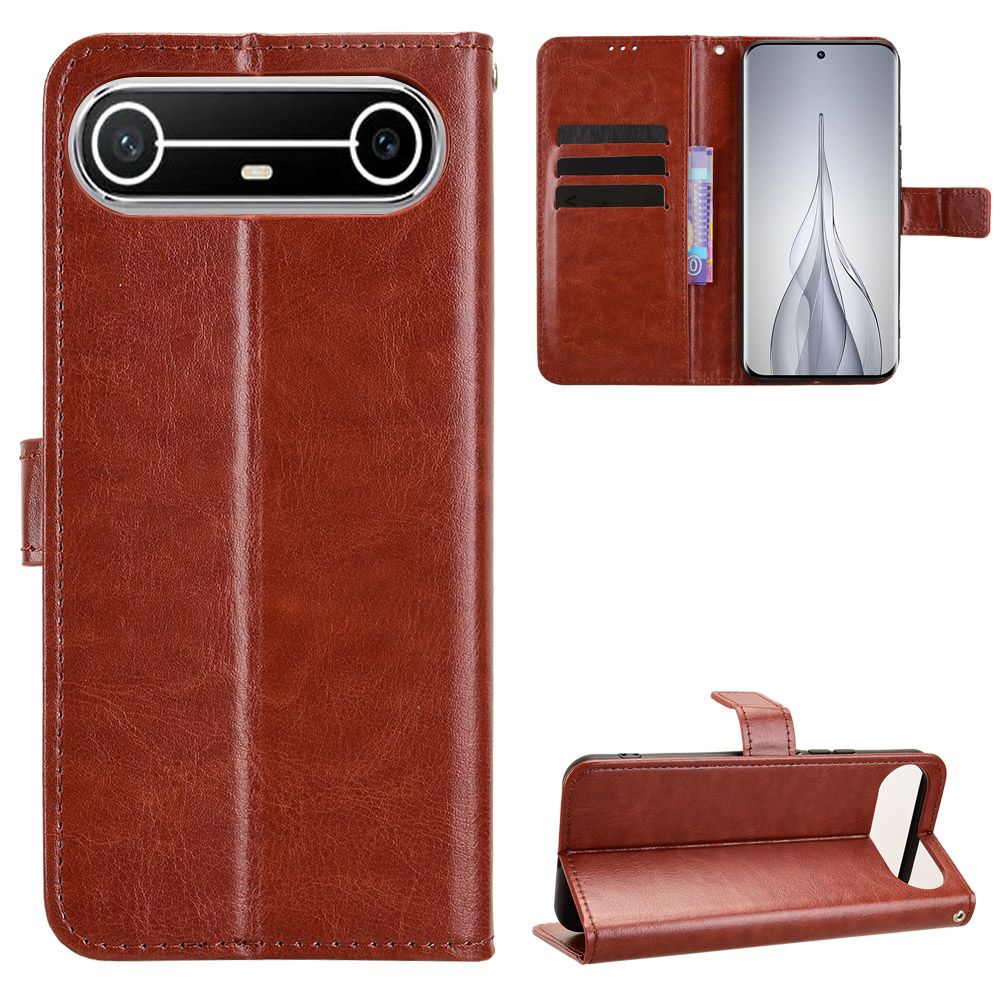 PU Leather Folio Flip Cover for Tecno Spark Slim,6.78'' Wallet Case with [RFID Blocking] Card Holster Kickstand