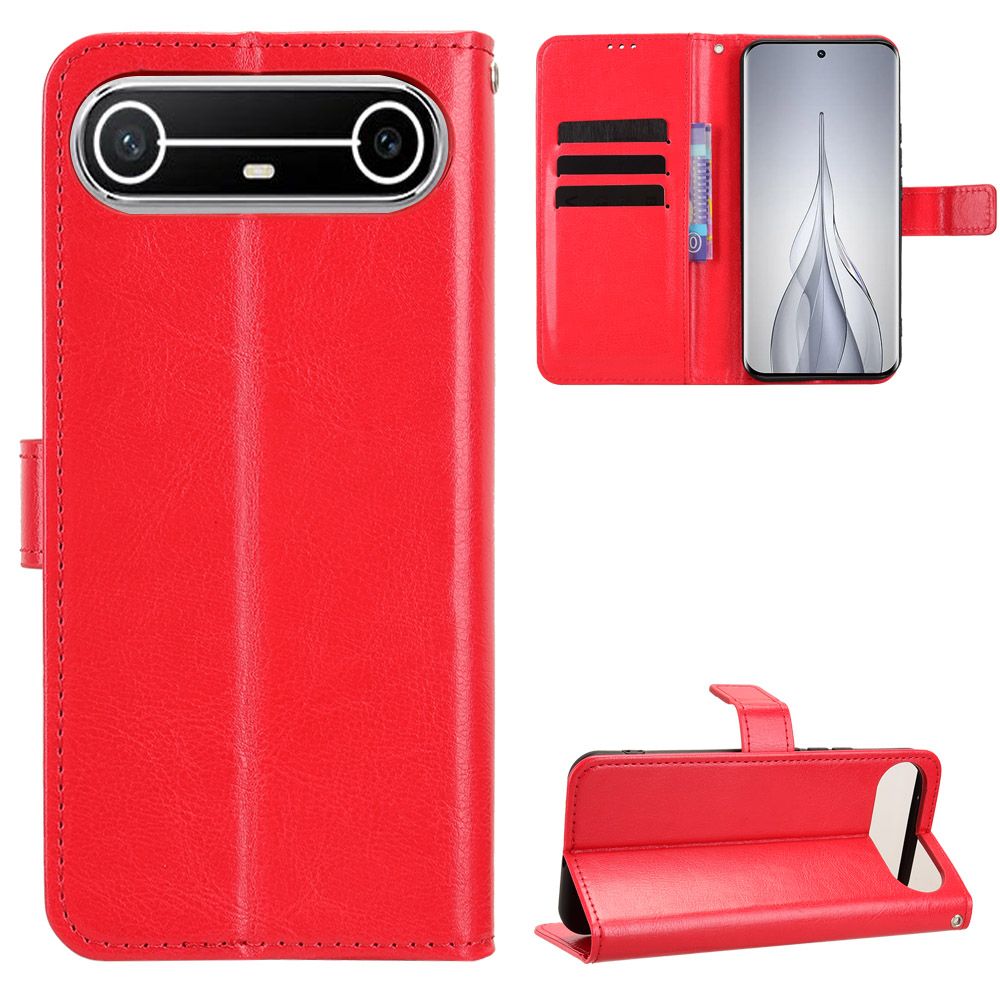 PU Leather Folio Flip Cover for Tecno Spark Slim,6.78'' Wallet Case with [RFID Blocking] Card Holster Kickstand