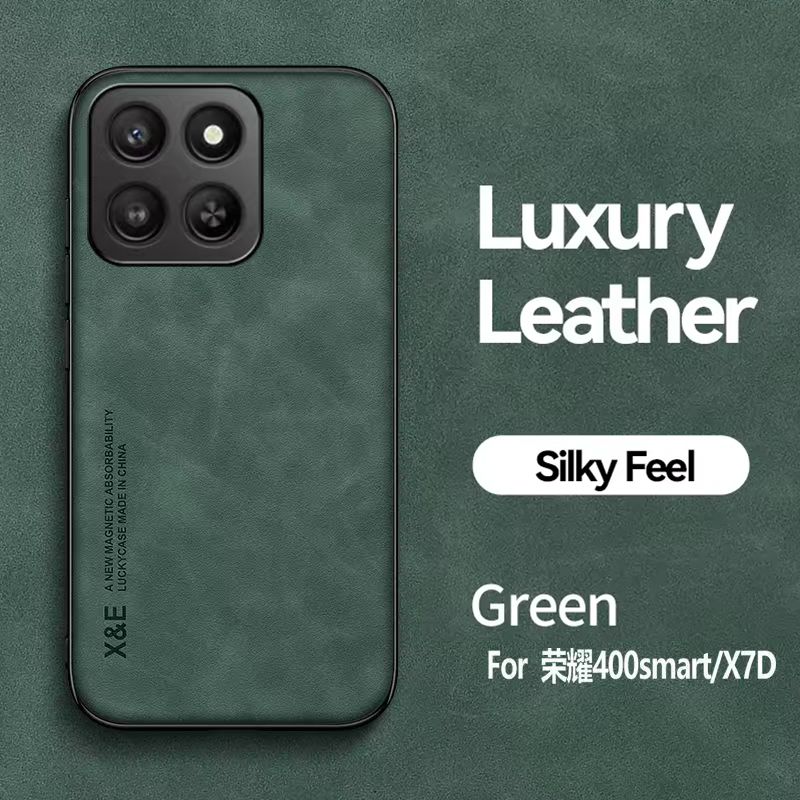 Luxury Business Lens Protection Phone Case for Honor X7D/Honor 400 Smart Magnetic Sheepskin Leather All-inclusive Back Cover