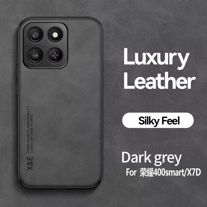 Luxury Business Lens Protection Phone Case for Honor X7D/Honor 400 Smart Magnetic Sheepskin Leather All-inclusive Back Cover