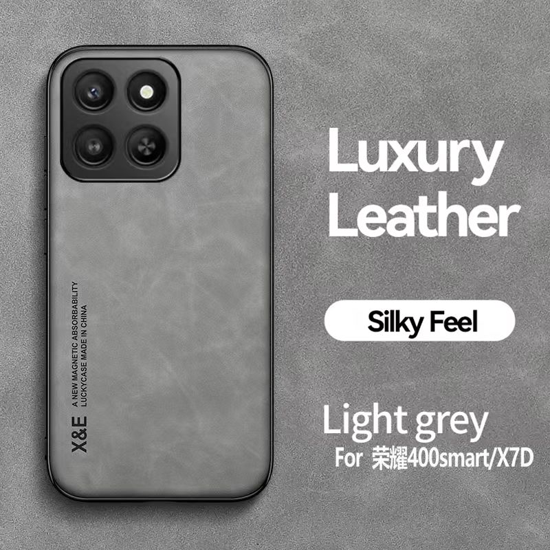 Luxury Business Lens Protection Phone Case for Honor X7D/Honor 400 Smart Magnetic Sheepskin Leather All-inclusive Back Cover