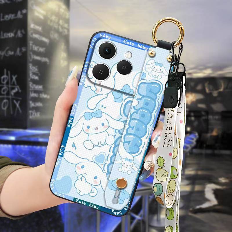 Phone Case for [ Tecno Spark 40 4G ] Cute Fashion Silicona Shockproof Cover with Pop Socket Stand