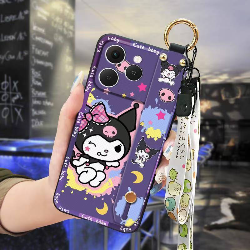 Phone Case for [ Tecno Spark 40 4G ] Cute Fashion Silicona Shockproof Cover with Pop Socket Stand