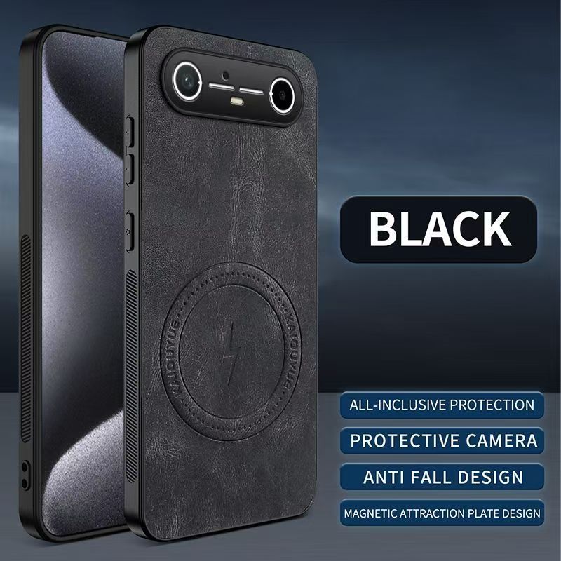 Luxury Business Phone Case for Tecno Spark Slim, Pova Slim Magnetic Sheepskin Leather All-inclusive Back Cover