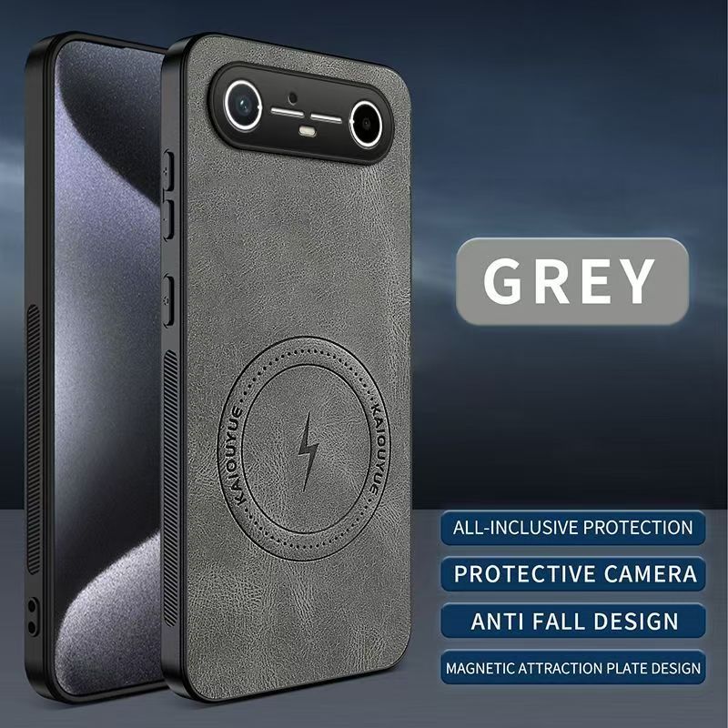 Luxury Business Phone Case for Tecno Spark Slim, Pova Slim Magnetic Sheepskin Leather All-inclusive Back Cover