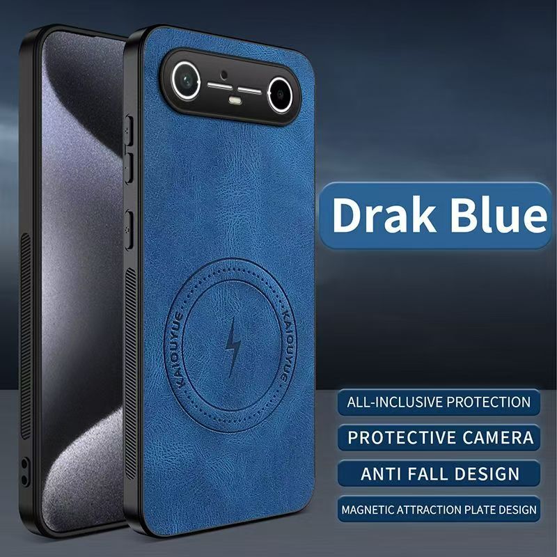 Luxury Business Phone Case for Tecno Spark Slim, Pova Slim Magnetic Sheepskin Leather All-inclusive Back Cover