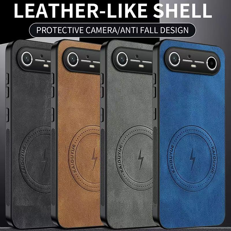 Luxury Business Phone Case for Tecno Spark Slim, Pova Slim Magnetic Sheepskin Leather All-inclusive Back Cover