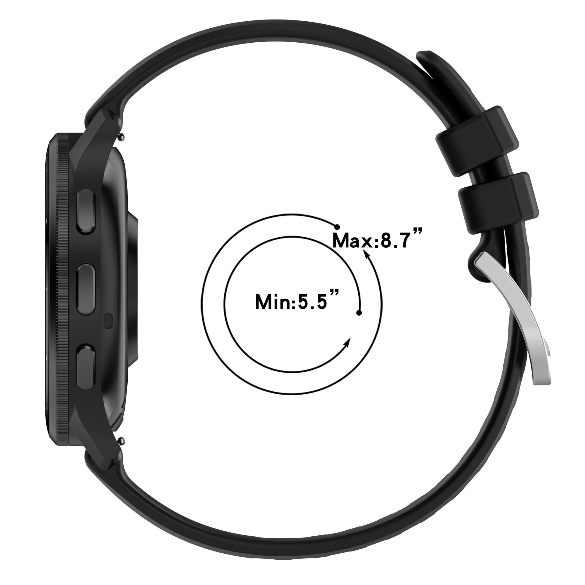 Silicone Replacement Bracelet Strap Compatible with Garmin Venu4 / Garmin Series (18mm,20mm,22mm) Silicone Strap