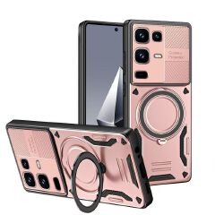 Phone Case for Infinix Note 50 Pro 4G/Note 50 4G Magnetic 360° Rotating Ring Stand Full Coverge TPU Hybrid PC Cover