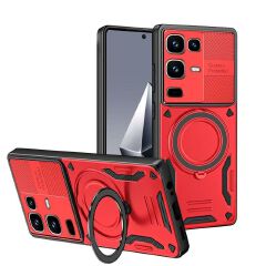 Phone Case for Infinix Note 50 Pro 4G/Note 50 4G Magnetic 360° Rotating Ring Stand Full Coverge TPU Hybrid PC Cover