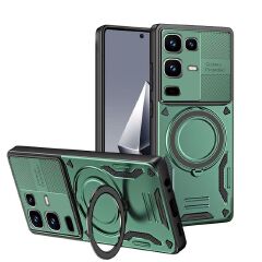 Phone Case for Infinix Note 50 Pro 4G/Note 50 4G Magnetic 360° Rotating Ring Stand Full Coverge TPU Hybrid PC Cover