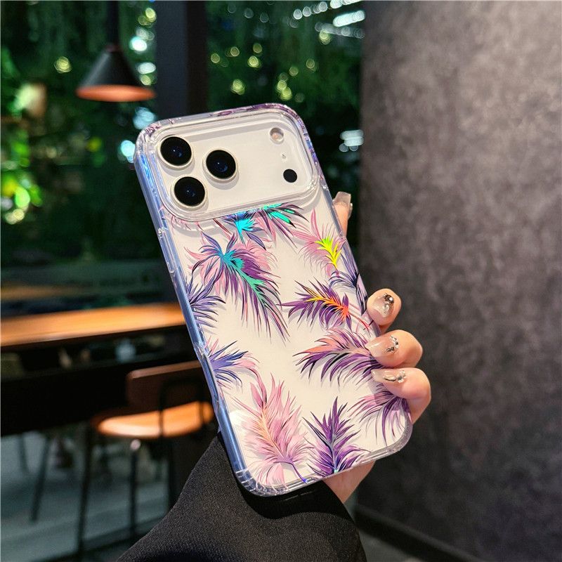 Luxury Fashion Colorful Flowers Transparent Phone Case for iPhone 17 Pro Max 17 Air 16e 16 Pro Max 15 16 Plus 14 13 12 Pro Max Ultra High Quality Back Cover