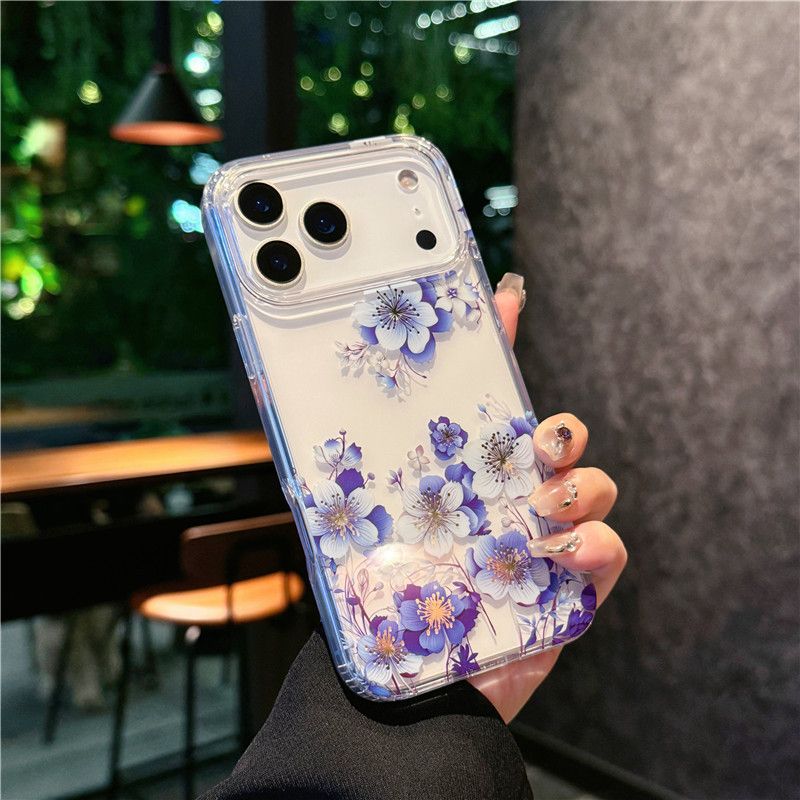 Luxury Fashion Colorful Flowers Transparent Phone Case for iPhone 17 Pro Max 17 Air 16e 16 Pro Max 15 16 Plus 14 13 12 Pro Max Ultra High Quality Back Cover