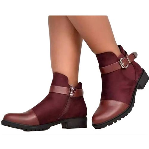 Quality Casual Women Ankle Boots - Maroon