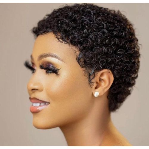 short curly wig[black]