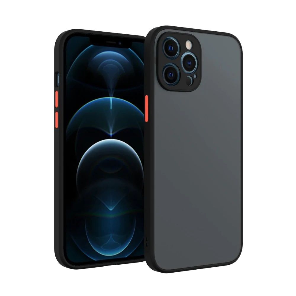 TPU Bumper with Translucent Back PC Case for iPhone 12 Series