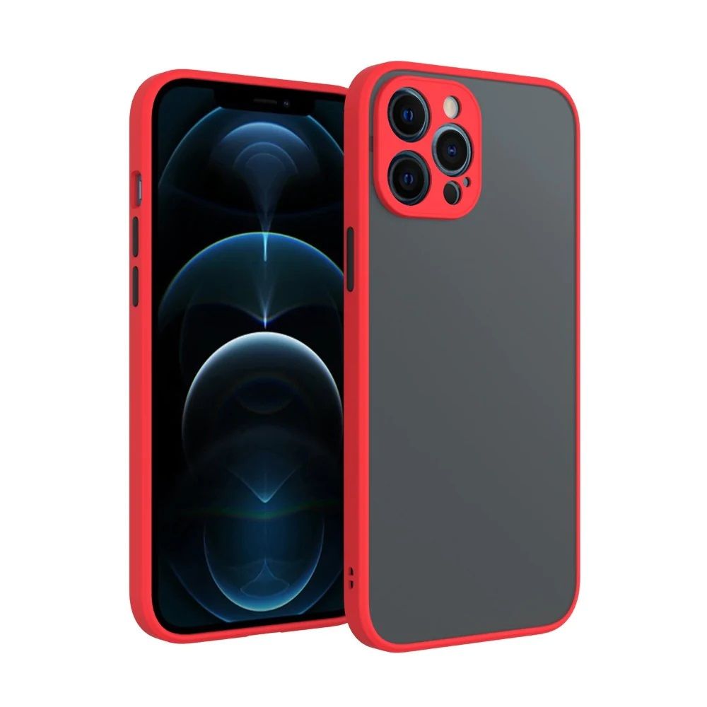 TPU Bumper with Translucent Back PC Case for iPhone 12 Series