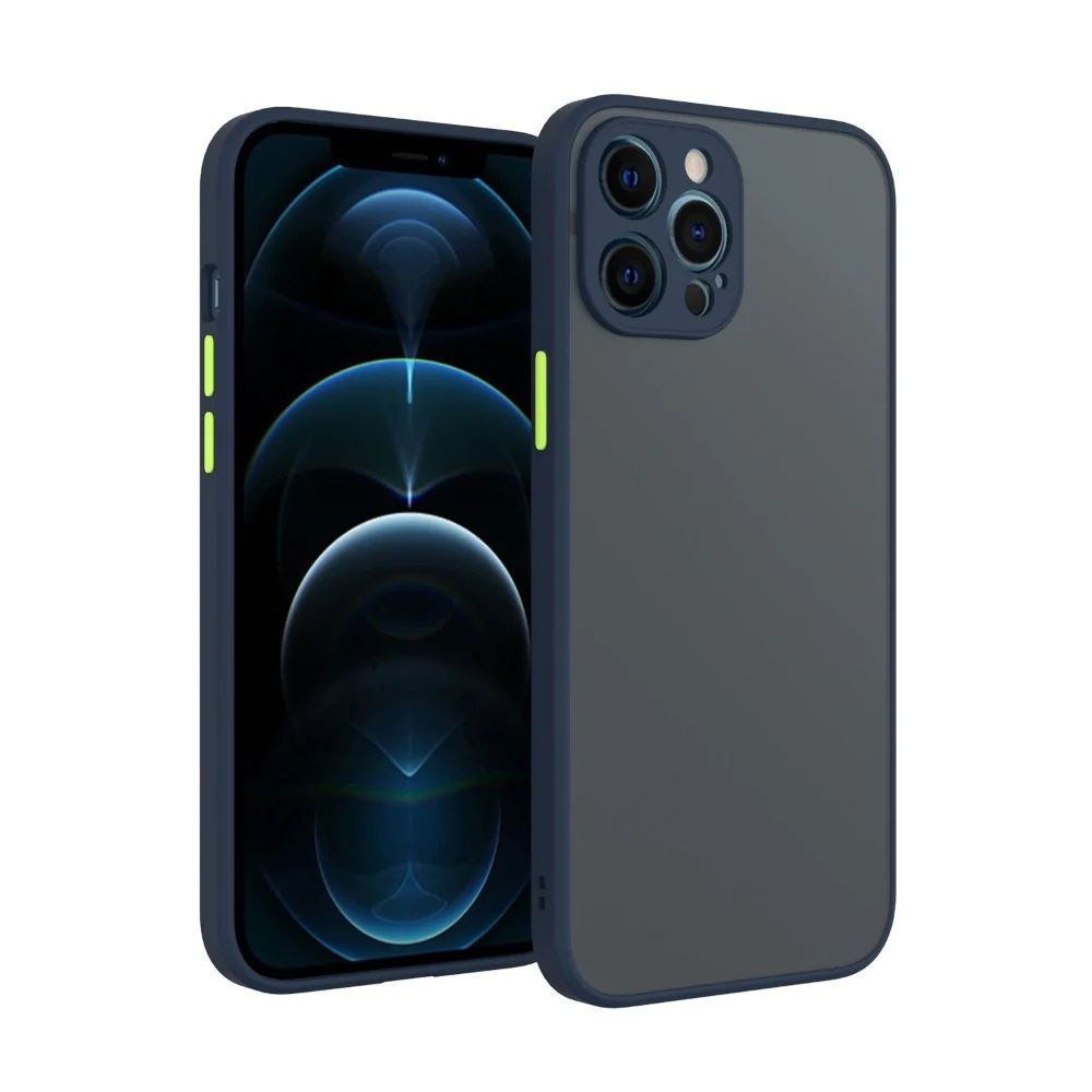 TPU Bumper with Translucent Back PC Case for iPhone 12 Series